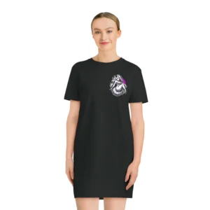 Opossum Spinner T-Shirt Dress, Feral Animal Print Dress, Graphic Tee Dress, Cute Animal Top, Casual Wear for Women