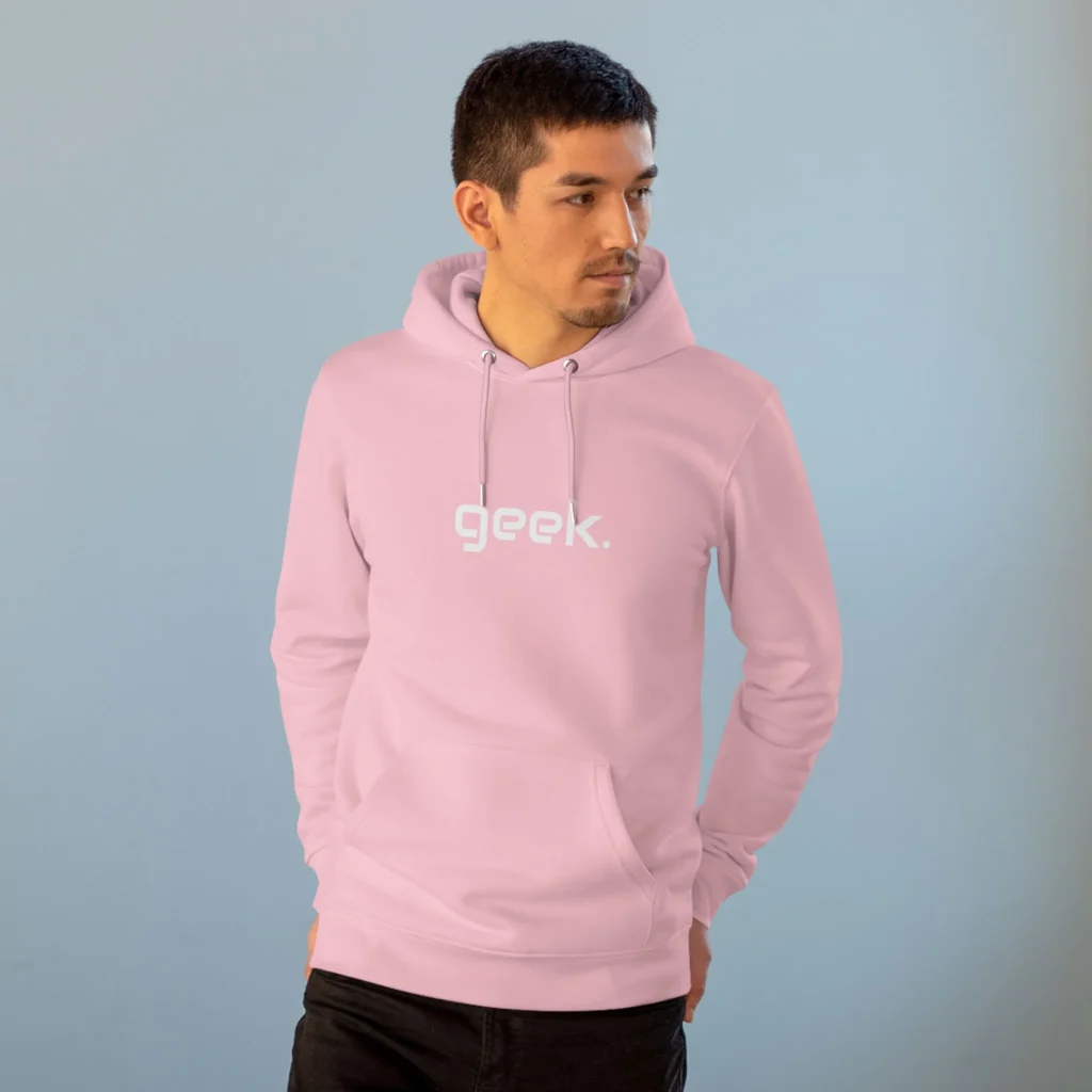 Geek Unisex Cruiser Hoodie, Funny Sweatshirt with 'geek' Design, Nerdy Hooded Sweatshirt, Hipster Pullover, Geeky Jumper, Cool Graphic