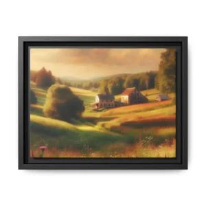 Canvas Wall Art, Country Print Matte Canvas, Rustic Farmhouse Decor, Framed Artwork, Multi-color Wall Hanging, Home Decoration