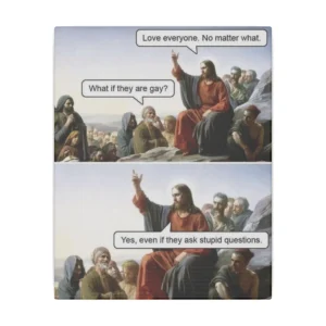 Canvas Print - Jesus Love Everyone No Matter What Comic
