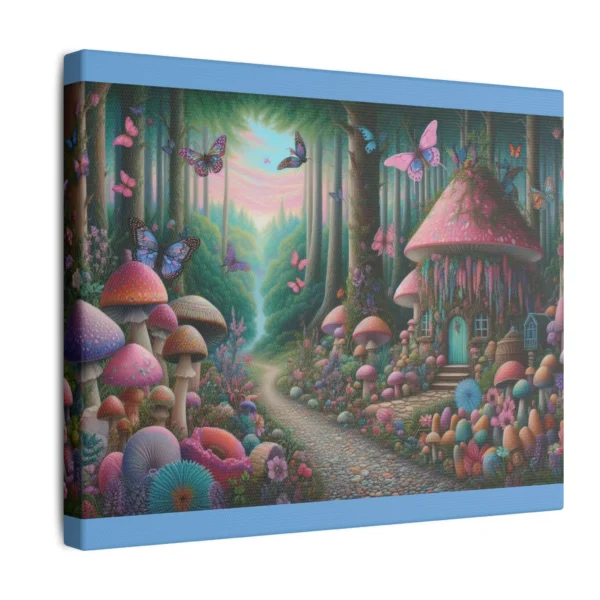 Fairy Mushroom House Canvas
