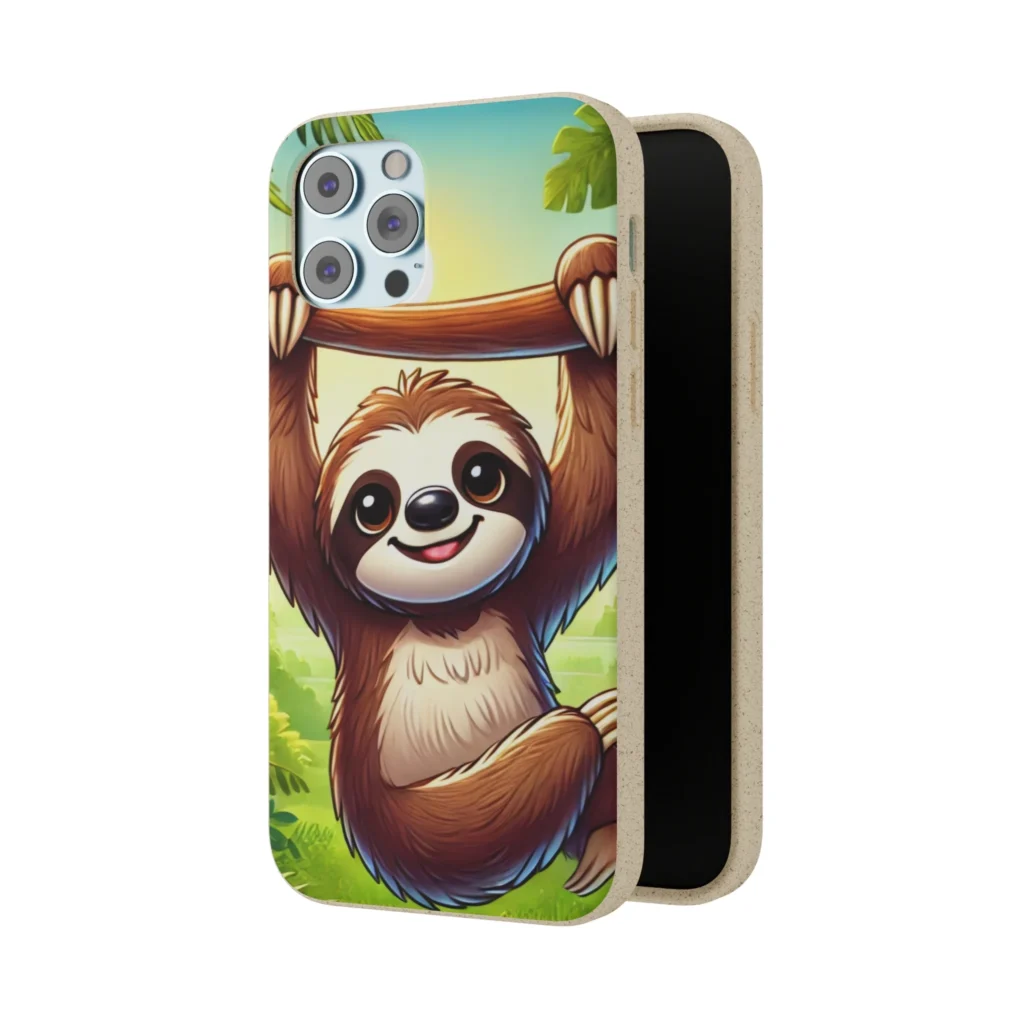 Biodegradable Phone Case - Sloth Design
