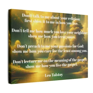 Canvas Print, Leo Tolstoy Quote, Matte 12x9 Stretched Art, Inspirational Wall Decor, Literary Gift