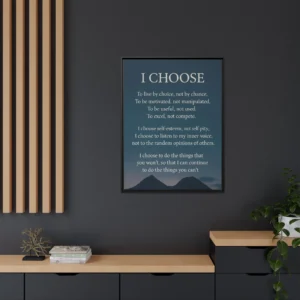 Inspirational Framed Canvas Print, Motivational Wall Art, Home Decor, Living Room Inspiration, Gift for Hopeful Souls