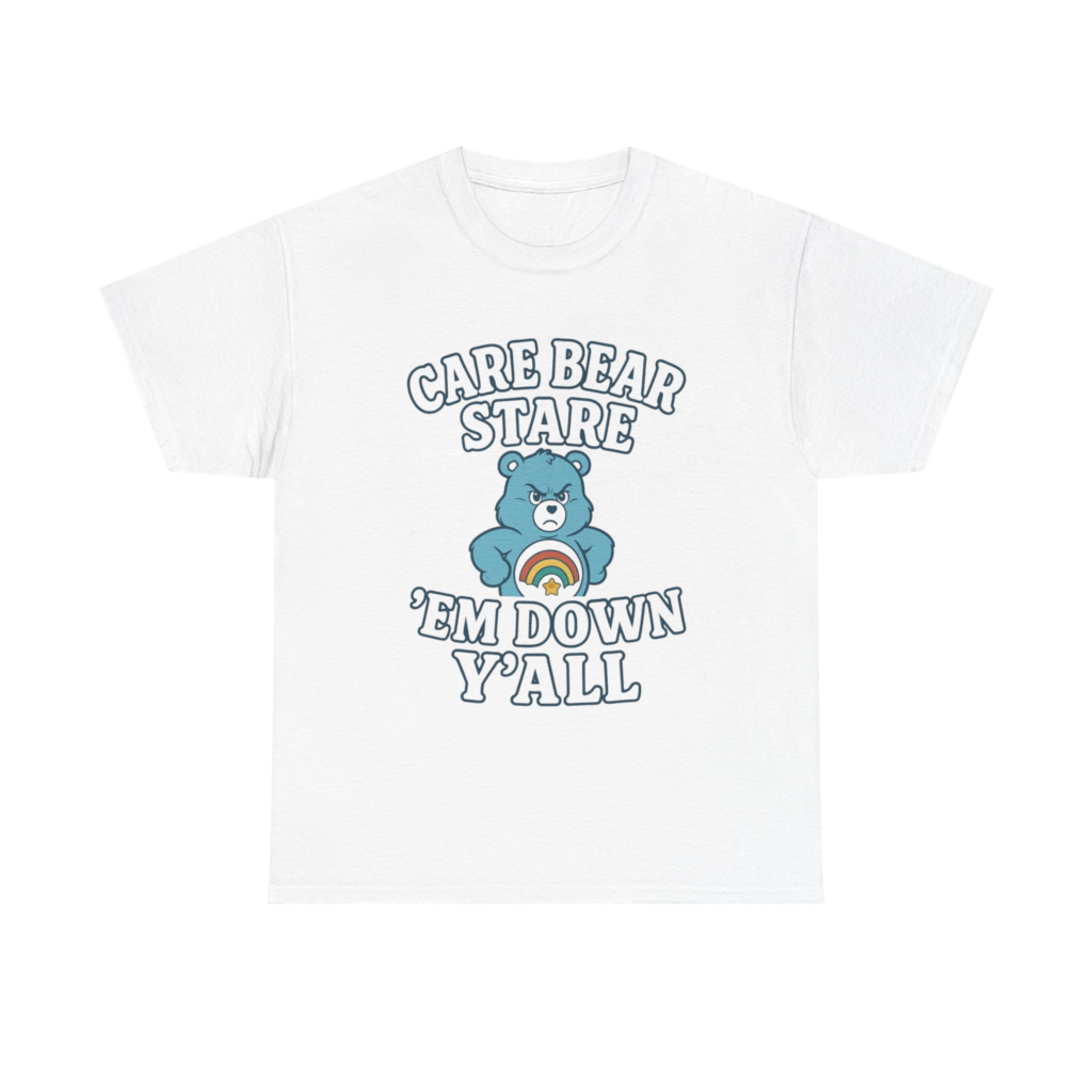 Care Bear Stare Unisex Tee, Cute Graphic T-Shirt, Fun Apparel, Gifts for Friends, Cartoon Fan Shirt, Casual Wear