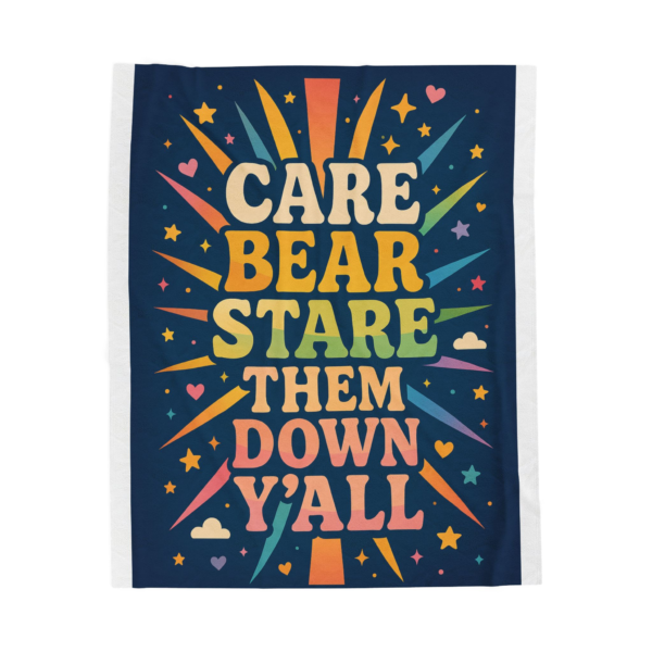 Plush Blanket, Care Bear Stare Design, Cozy Throw, Soft Fleece Bedding, Warm Cover, Cute Gift, Kids Room Decor