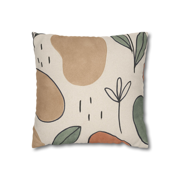 Boho Floral Pillowcase, Decorative Home Accessory, Square Cushion Cover, Cozy Living Room Decor, Throw Pillow for Relaxation - Spun